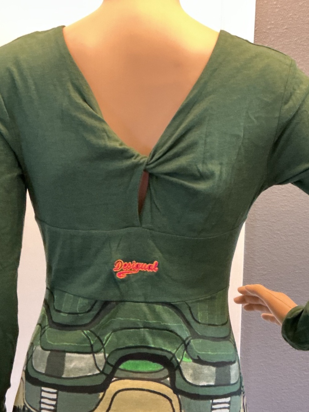 Desigual Dress Green Twist front S - Picture 6 of 8